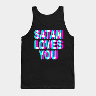 SATAN LOVES YOU - TRIPPY 3D SATANIC OCCULT Tank Top